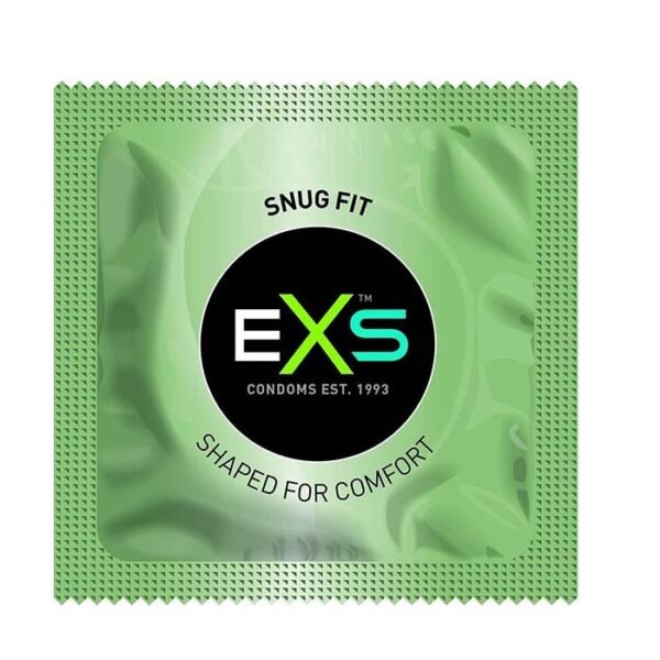 EXS Snug Fit Condoms Pack of 12 | Smaller Size Tighter Fit Trim Close Fit | Vegan Condoms